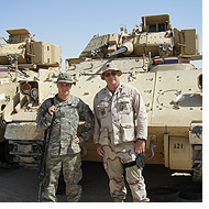 Sgt. and Lt. Col. Runkle in Iraq