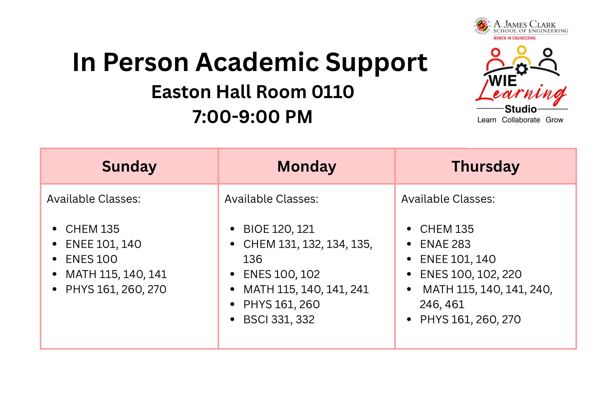 Easton In Person Tutoring