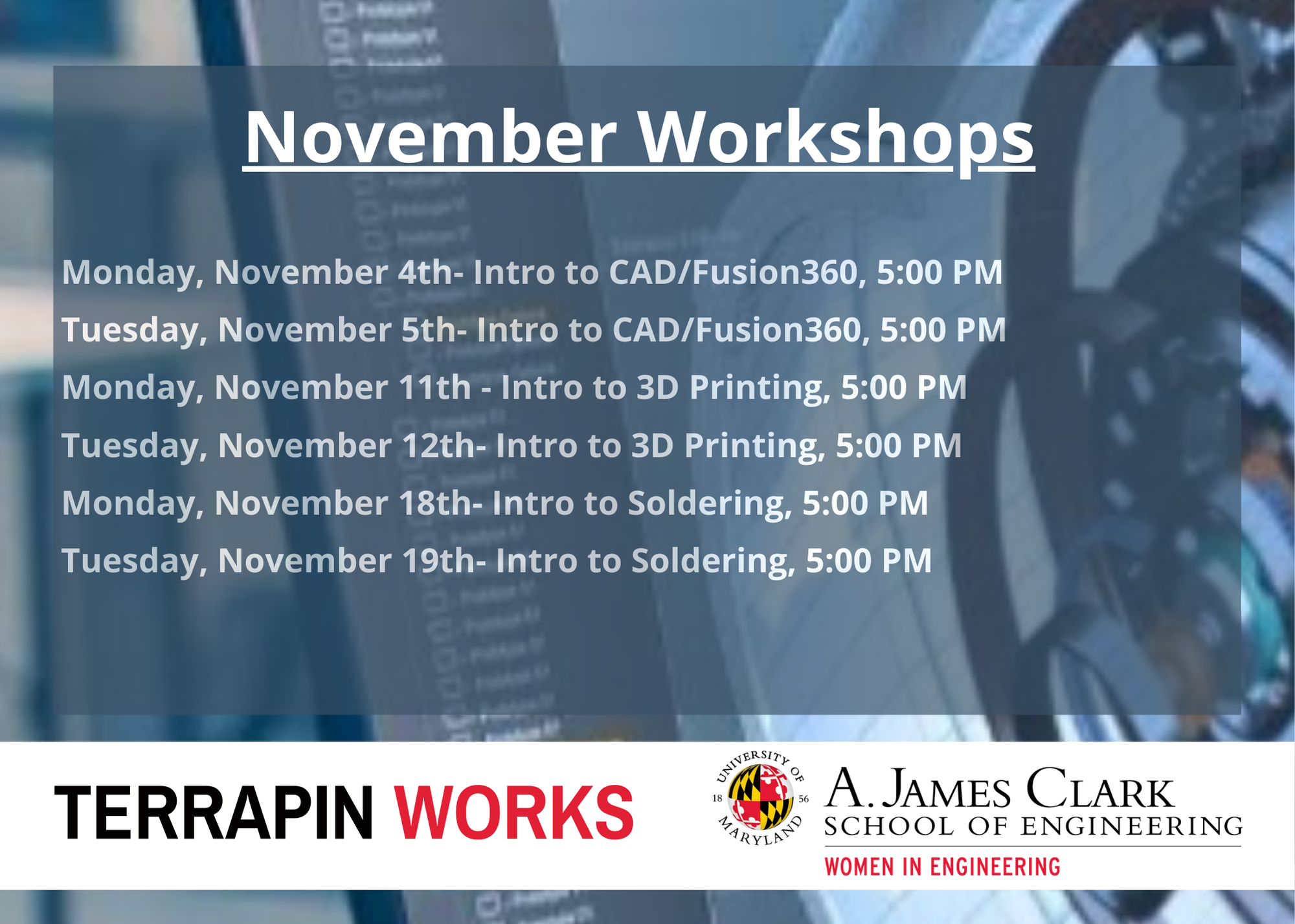 November TW Workshops