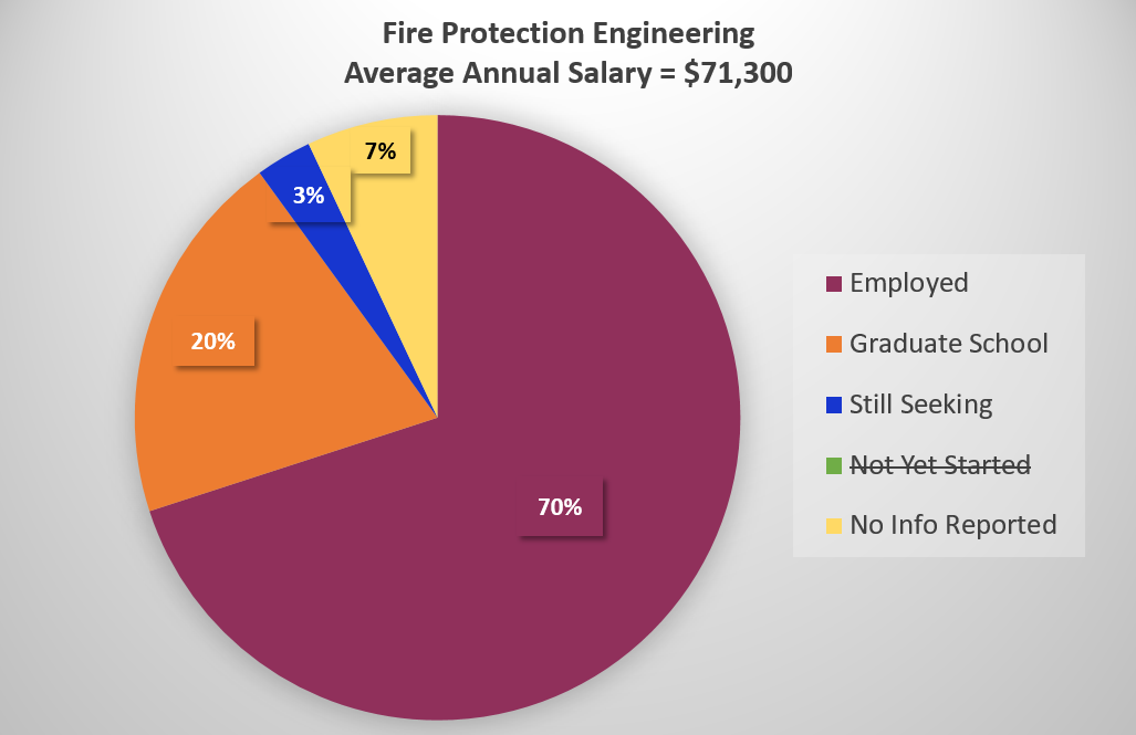 Pie Chart of Fire Protection 2020 Employment Rate
