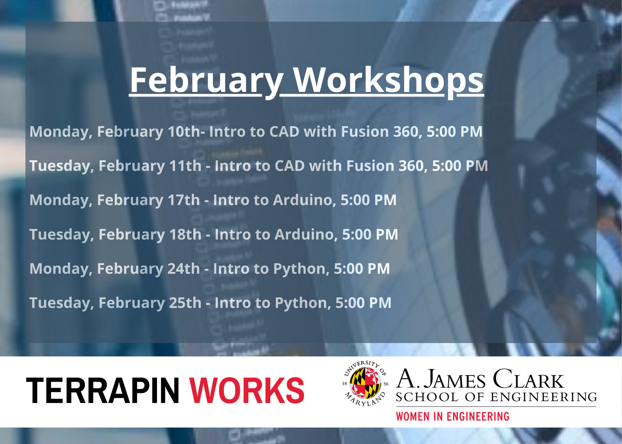 February 2025 Terrapin Works Workshops