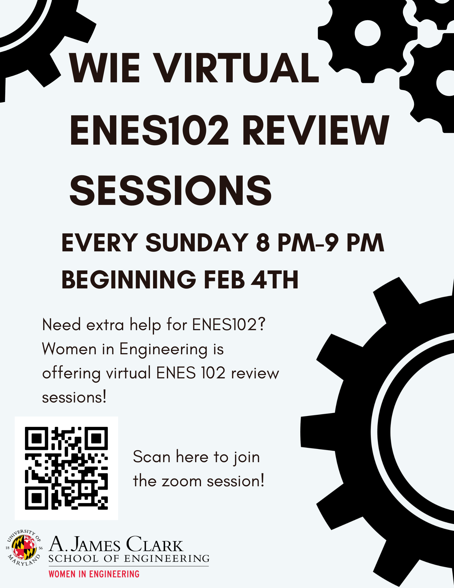 ENES 102 Review Sessions Flyer