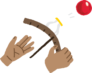 Illustration of a catapult