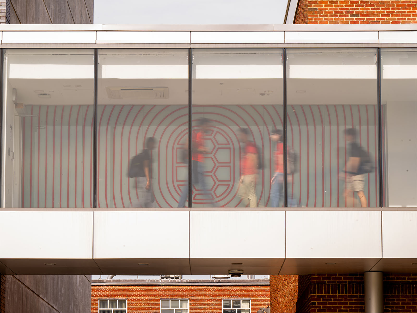 Timelapse of students in the IDEA Factory walkway