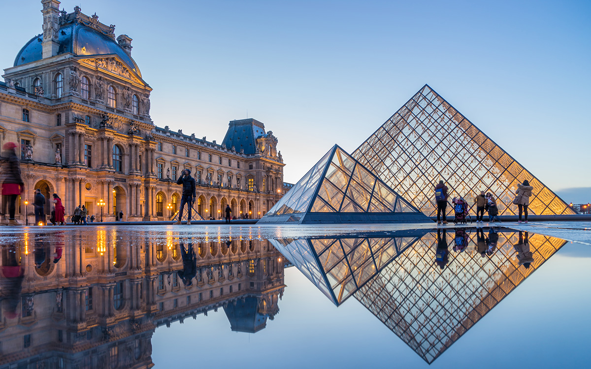 Louvre Exterior of the Louvre in Paris