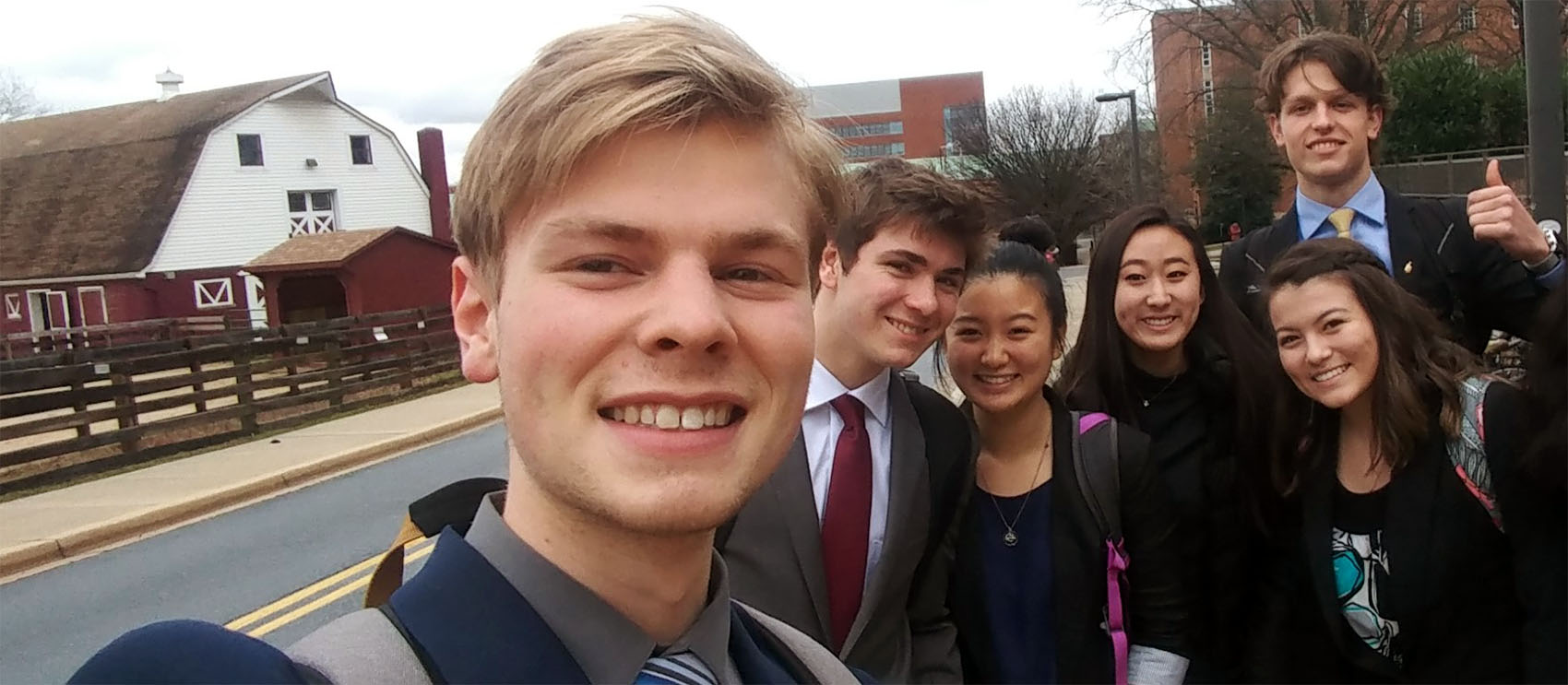 Noah Zipin ’23 Noah Zipin smiles with several friends behind him