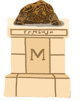 Illustration of UMD's Testudo statue